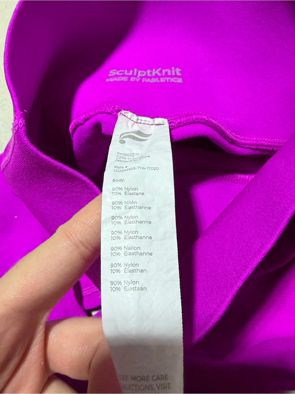 Fabletics sculptknit High-Waist Magenta Leggings XS - Picture 6 of 9